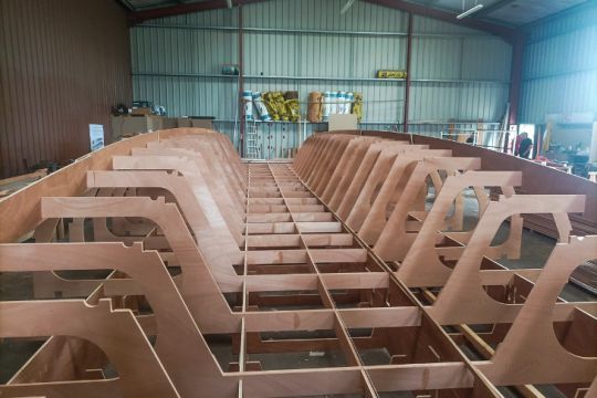 Construction du 1er bateau de Ibaia Boats