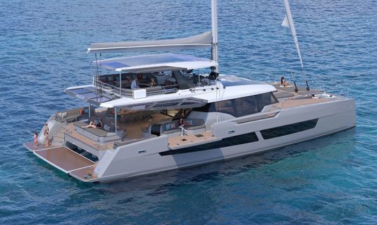 Rendu du futur catamaran de 80 pieds de Fountaine-Pajot