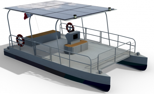 Un catamaran conçu par le bureau d'études (c) Armor-X