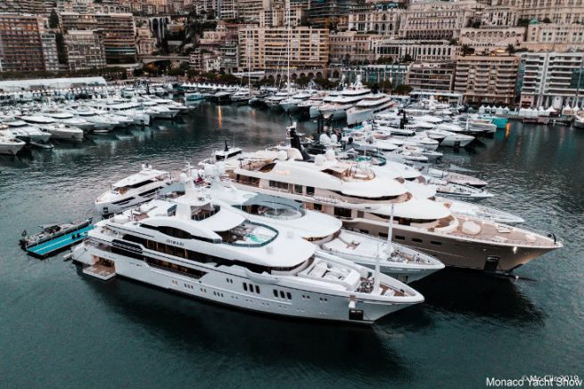 Yachts at the Monaco Yacht Show