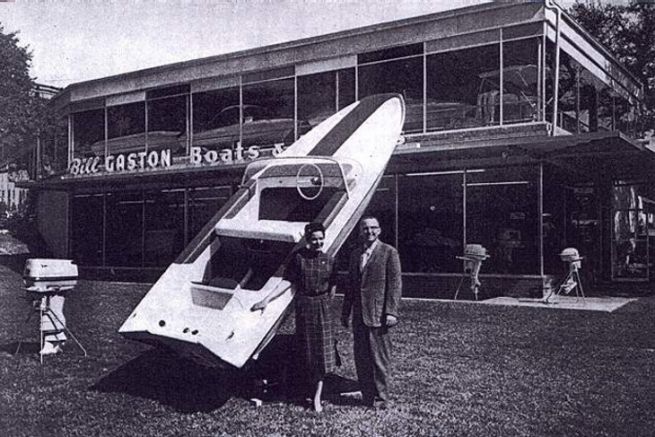 William Gaston in the early years of Glastron powerboats