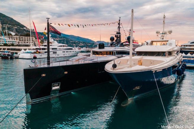 Yachts at the Monaco Yacht Show