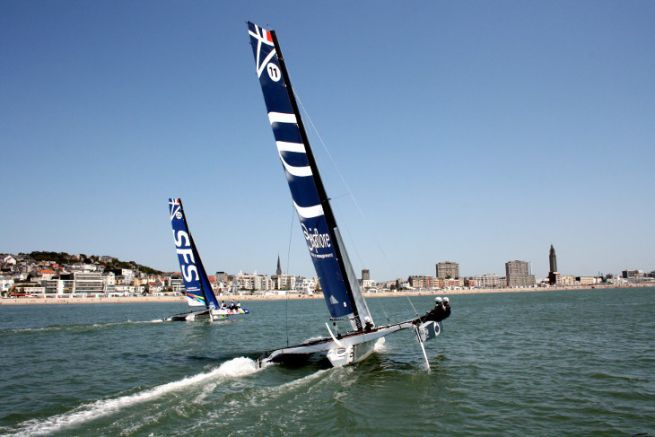 Regatta in front of the port of Le Havre