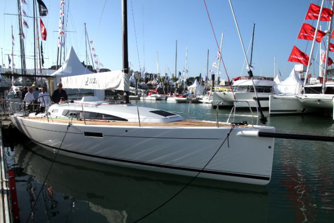 J112 E, the cruising version of the yacht J Composites, exhibited at the Grand Pavois