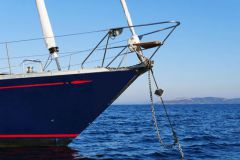 Installation of the Connected Rope on a sailboat mooring chain