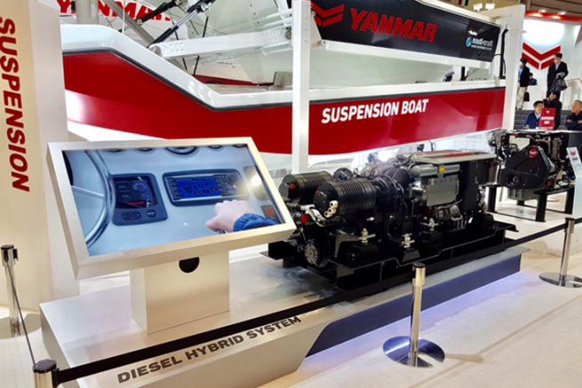 Yanmar marine hybrid engine presentation - Transfluid in Yokohama