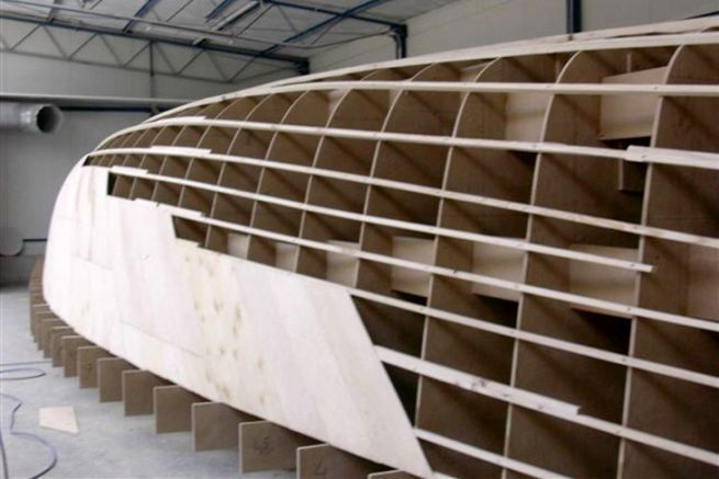 Sailboat mould in manufacture