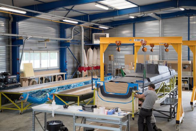 The workshops of the Magma Composites shipyard in Questembert