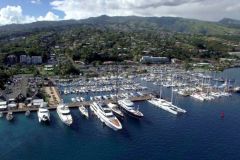 Yachts in Taina Marina in Tahiti