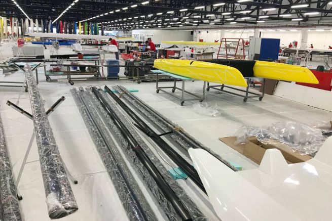 Production plant for iFLY Sail hydrofoil catamarans