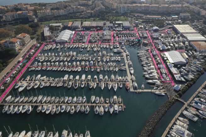 Aerial view of the Cap d'Agde Autumn Boat Show