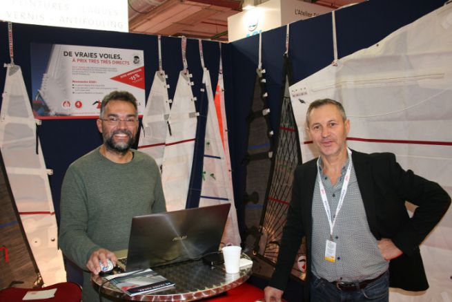 Franck Perrier (right) has relaunched the Rolly Tasker sailmaker in France