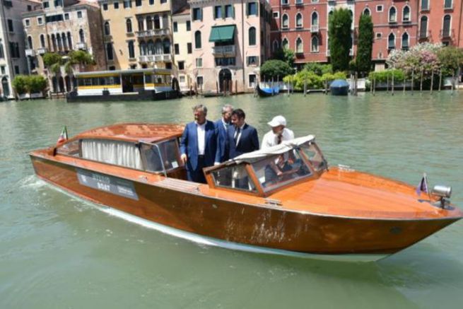 Hybrid taxi boat in Venice