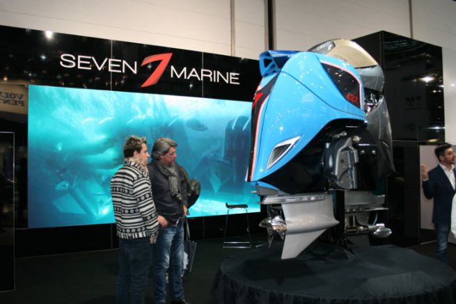 Seven Marine outboard motor at Boot Dusseldorf