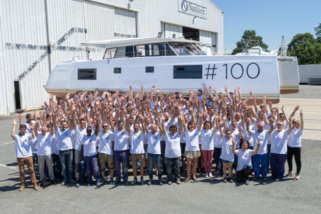 The production team of Nautitech Catamarans