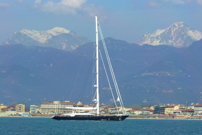 Perini Navi sailboat off Viareggio