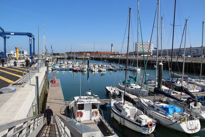 View of the Calais marina