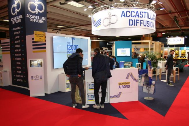 Accastillage Diffusion booth at the Nautic