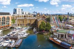 Saint Katharine's Docks where the London Luxury Afloat will take place
