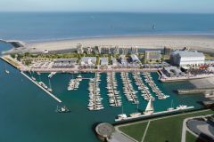 Aerial view of the future marina of Dunkerque