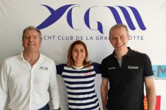 Paul Bastard, YCGM President, Aude Trabach, YCGM Director and Guillaume Vuillardot, Suzuki Marine Activity Manager