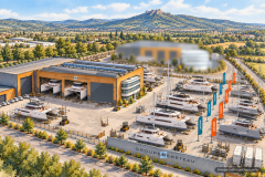 Beneteau plans a 15,000-square-meter facility for the refit of large vessels