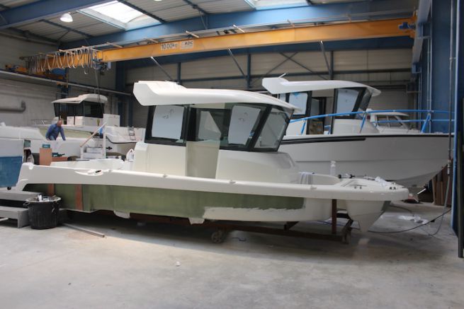 Boat building at the Ocqueteau shipyard